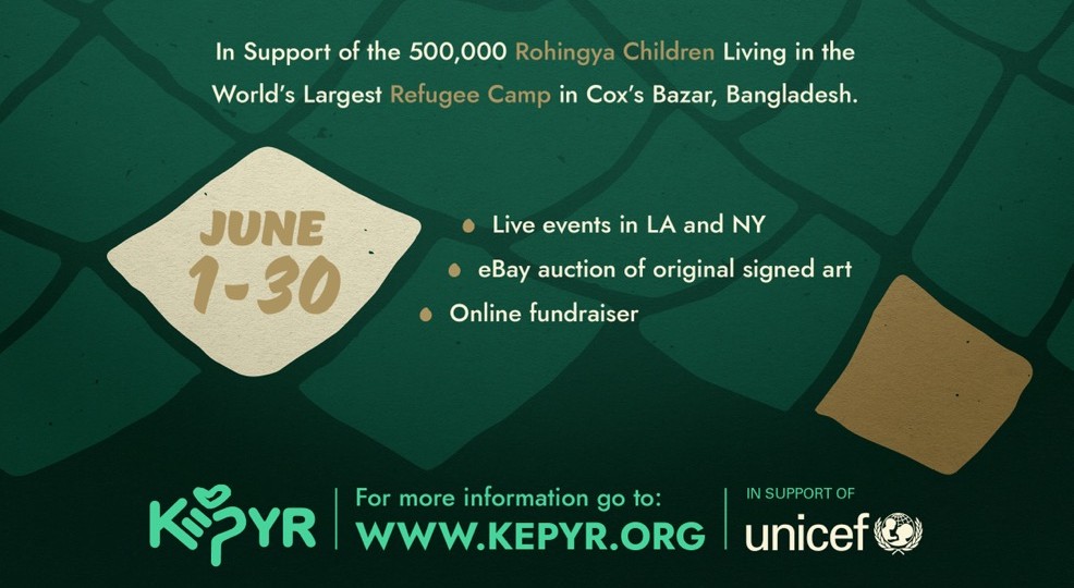 ANIMATIONWorld's tweet photo. KEPYR 8th Annual ‘Kindred Spirits’ Campaign, in support of UNICEF, features on-line art auction with work by ‘The Simpsons’ Matt Groening to raise funds for Rohingya Muslim children in the world’s largest refugee camp. https://t.co/MhFI6IEnKn #KEPYR #UNICEF #AnimationWorld https://t.co/el5cyJ71z2