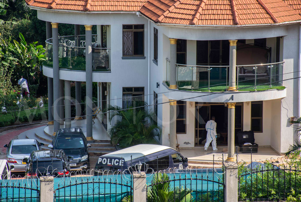DailyMonitor's tweet photo. EARLIER: Police, including forensic officers search the home of under probe Lwengo District Woman MP Cissy Namujju in Kigo on June 11, 2024. 

⦾Namujju is one of 3 MPs detained since Monday as part of an ongoing probe into a budget racket at parliament, per media reports. #MonitorUpdates 

📸@ikasamani