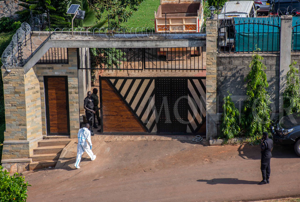 DailyMonitor's tweet photo. EARLIER: Police, including forensic officers search the home of under probe Lwengo District Woman MP Cissy Namujju in Kigo on June 11, 2024. 

⦾Namujju is one of 3 MPs detained since Monday as part of an ongoing probe into a budget racket at parliament, per media reports. #MonitorUpdates 

📸@ikasamani