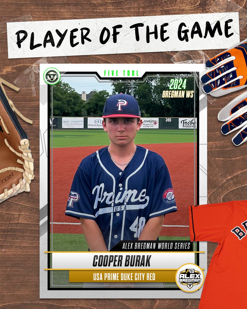 FiveToolTexas's tweet photo. #BregmanWS F: @DukeCityPrime Red 4, Midland Southwest 15U Scout 2
PoG: @CooperBurak 6 IP, BB, 2 ER, 2K https://t.co/h8zjk1oh8C