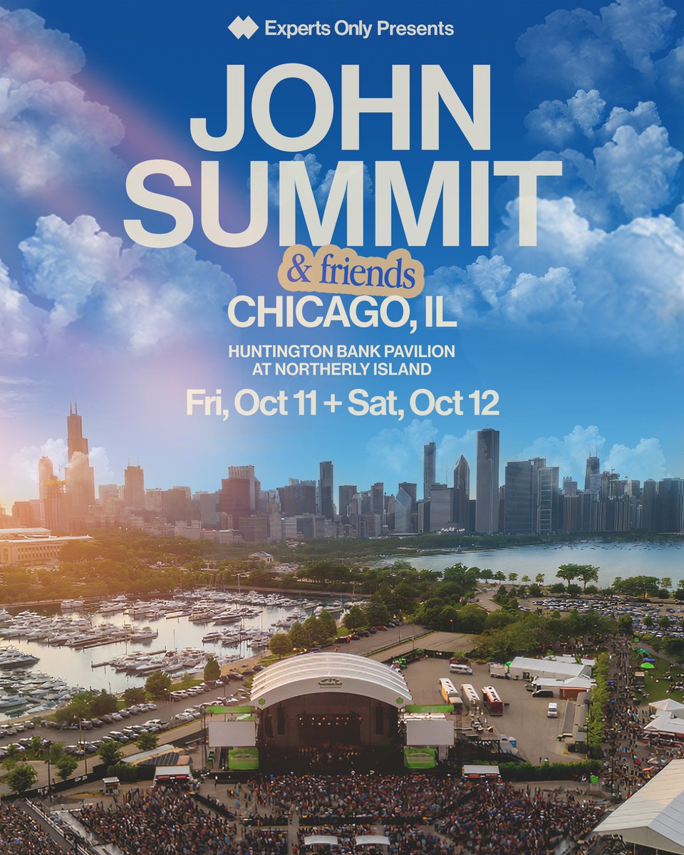 CHICAGO! im comin back to my hometown w a massive two night run at one of the most beautiful venues in the city 🤟 

presale: johnsummit.lnk.to/chicago