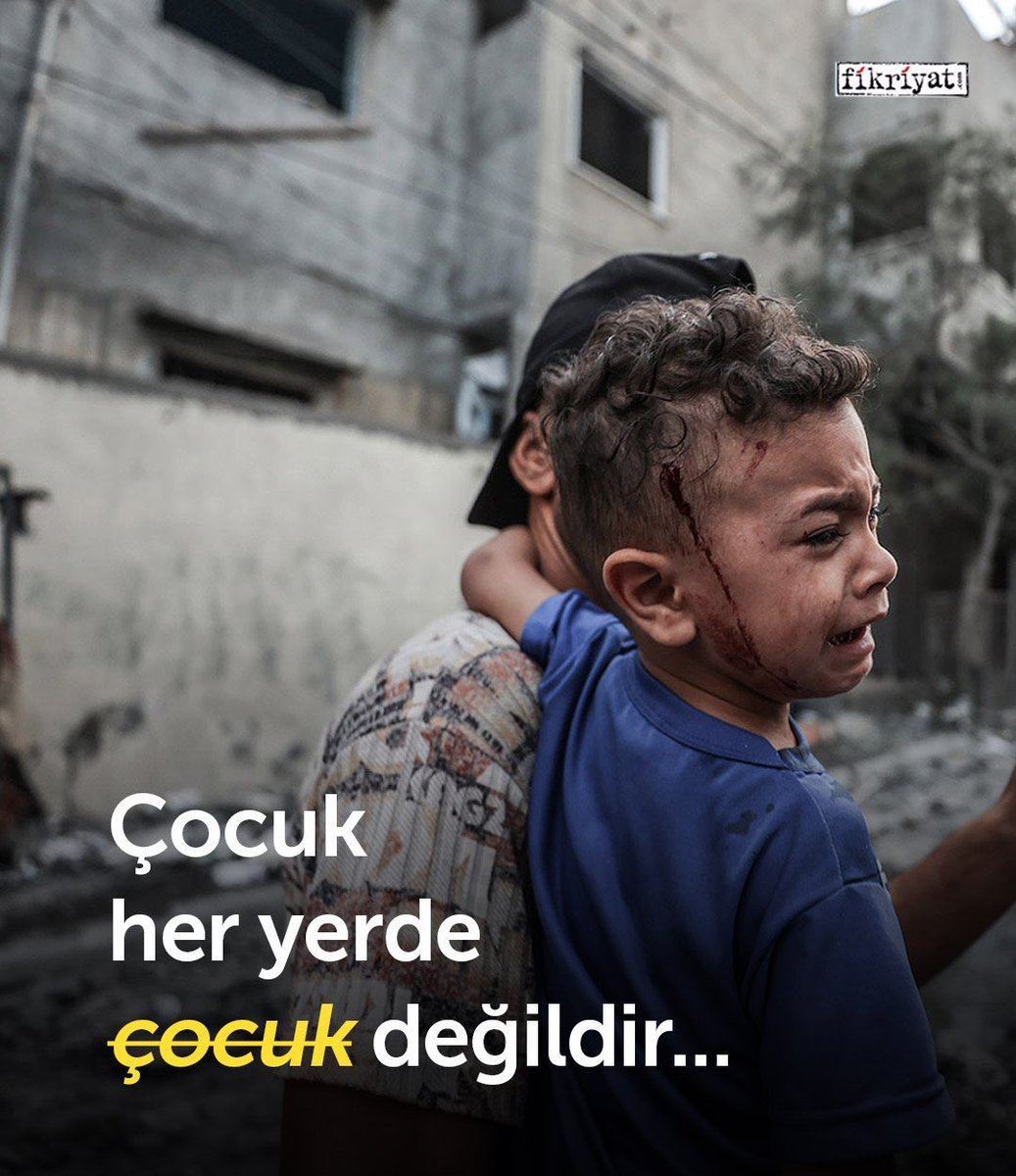 arzuutasarr's tweet photo. “Çocuk her yerde çocuk değildir ..❤️‍🩹”

#FilistineÖzgürlük #FilistiniUnutma #FilistinİçinTekYürek #FilistinİnsanıYokOluyor https://t.co/IfYacOFTLN