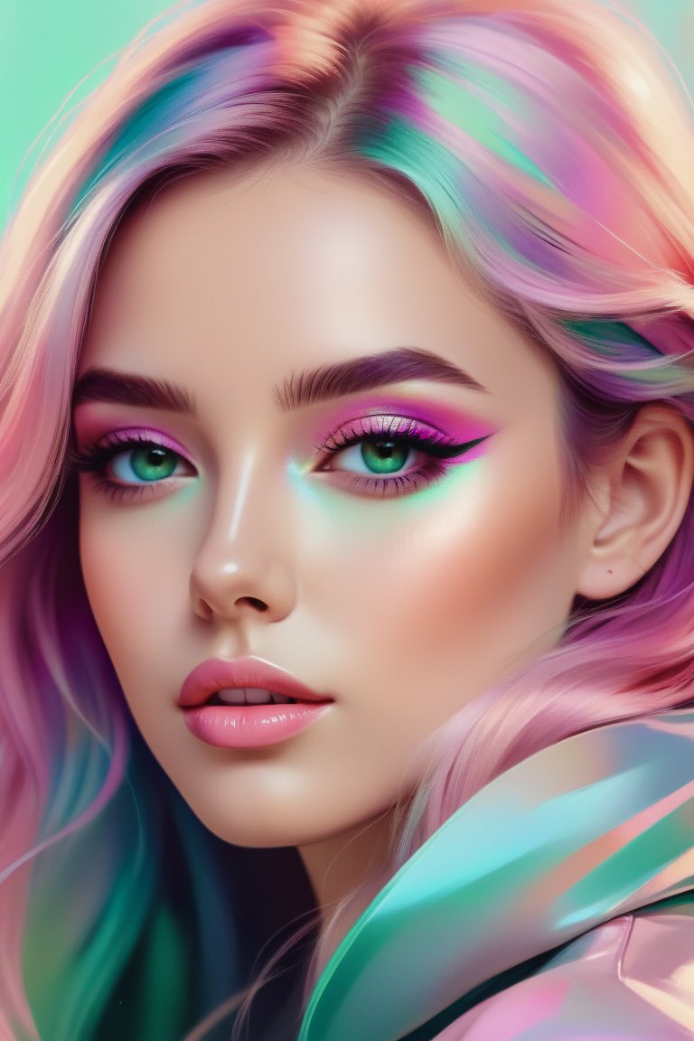 AirplaneS31's tweet photo. ♻️

#ColorfulPastel #BeautifulYoungWoman #DigitalArtStyle #DetailedFacialFeatures #LightPinkAndEmeraldTones #CharmingCharacterIllustrations #SoftFocus https://t.co/CwDbZJpB6d
