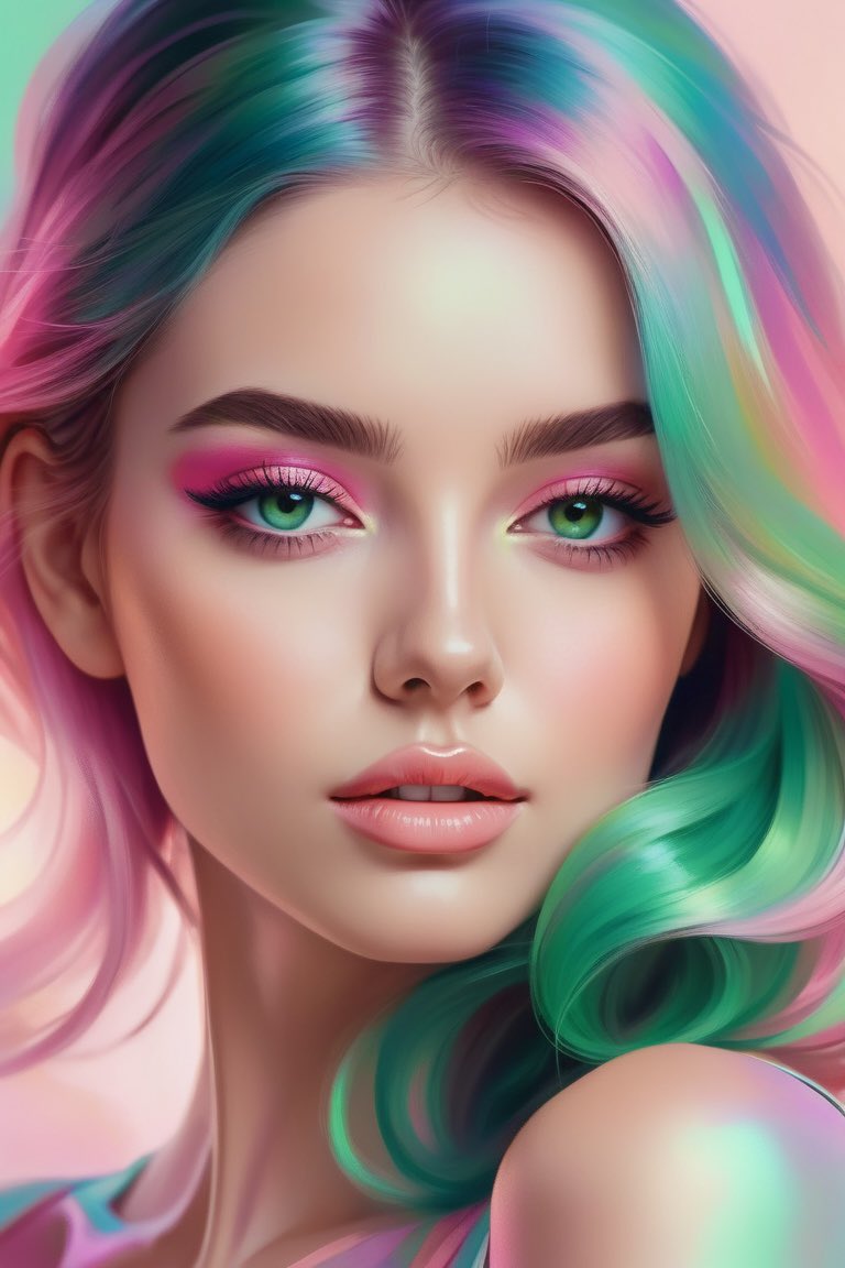 AirplaneS31's tweet photo. ♻️

#ColorfulPastel #BeautifulYoungWoman #DigitalArtStyle #DetailedFacialFeatures #LightPinkAndEmeraldTones #CharmingCharacterIllustrations #SoftFocus https://t.co/CwDbZJpB6d