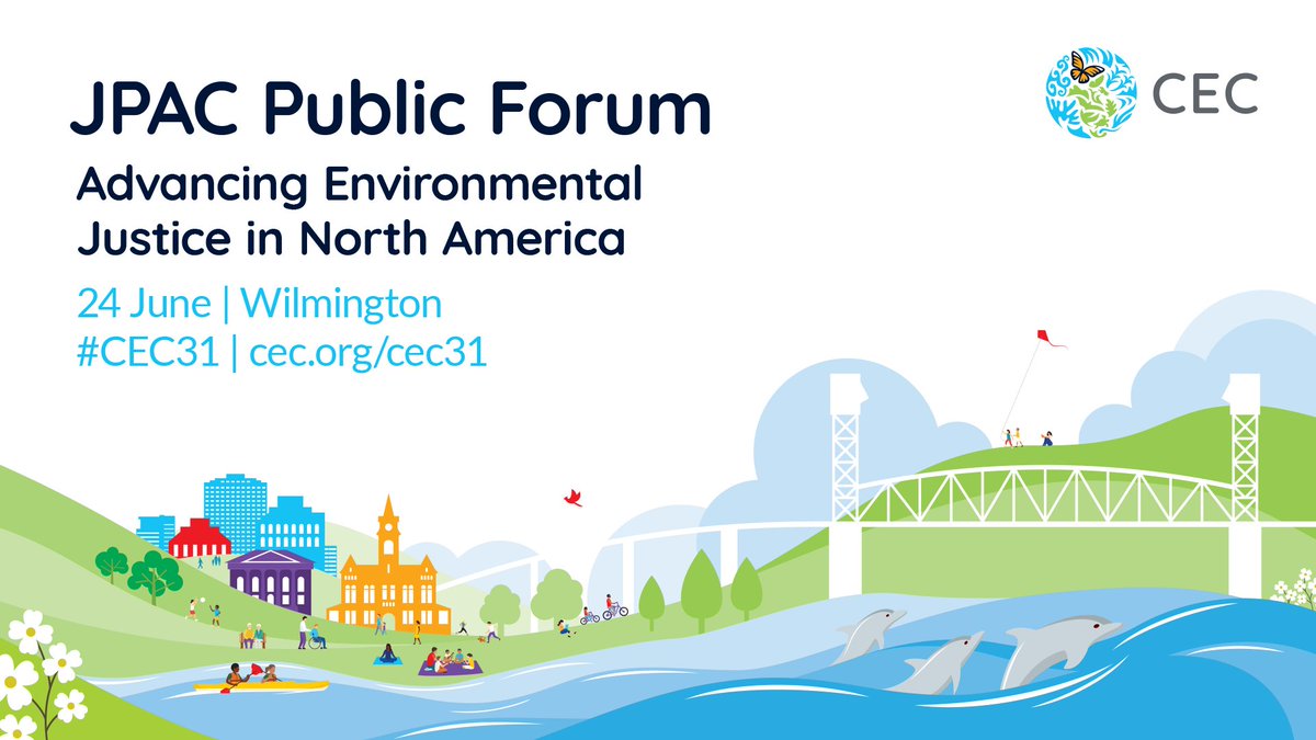 Don’t miss #CEC31!

📌 The 3 day event kicks off on Monday 24 June with the Public Forum on Advancing Environmental Justice in North America

Free of charge and open to the public!

Register now:
👉 cec.org/events/cec31/