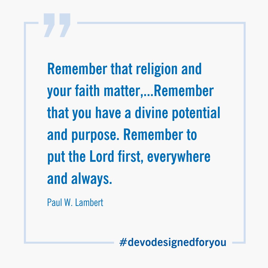 ➡️ Swipe for highlights from today’s #devodesignedforyou with Paul W. Lambert, Religion Initiative Director at the Wheatley Institute at BYU.

Watch spring devotionals live on Tuesdays at 11:30 a.m. MDT or afterward at byui.edu/devotionals.

#BYUI #BYUIdaho #BYUIdevo