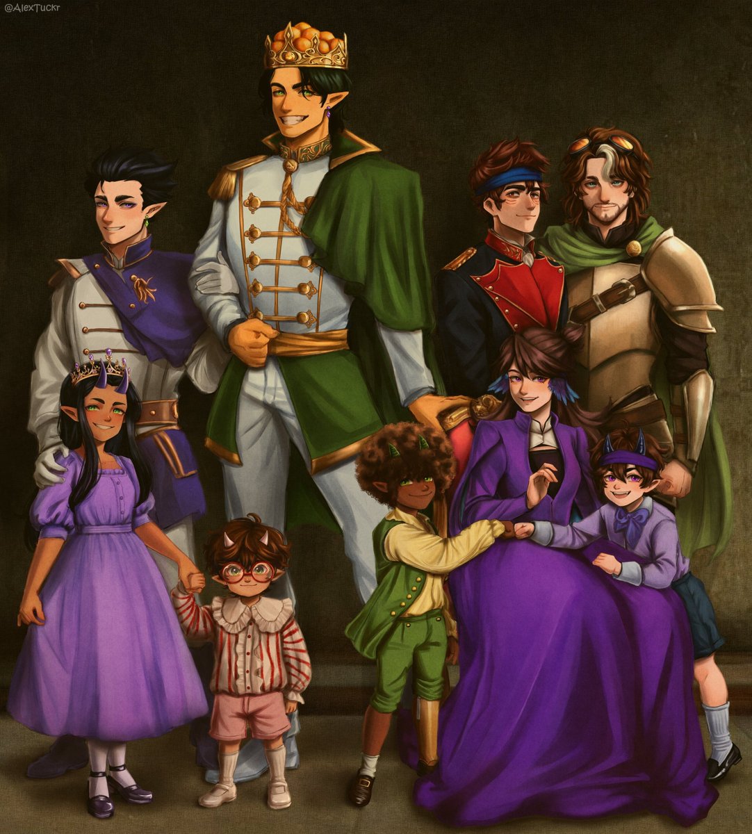 There was once a family so perfect they stood the test of time…
#Fooligetta 💛💜
#Guapoduo❤️💚
#Chaostwins 💛🩵
Familia Brown-de-Luque
as I envision them as the Royal Family they will always be in my heart
art by <a href="/AlexTuckr/">AlexTucker 🍉</a> (wonderful person🫶)
