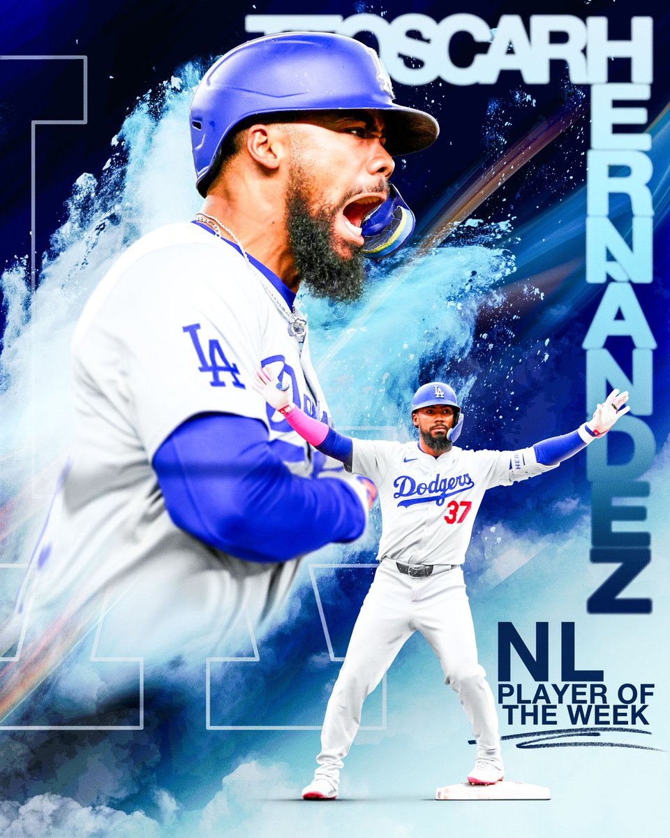adamgonzdesign's tweet image. Shoutout to our guy @TeoscarH for being the NL Player of the week! Here&apos;s to hoping he get&apos;s that extension from the @Dodgers #smsports #dodgers #itfdb #dodgersnation #dodgersbaseball #teoscarhernandez #mlbonfox #mlbtwitter #sportsdesign #baseballcanvas