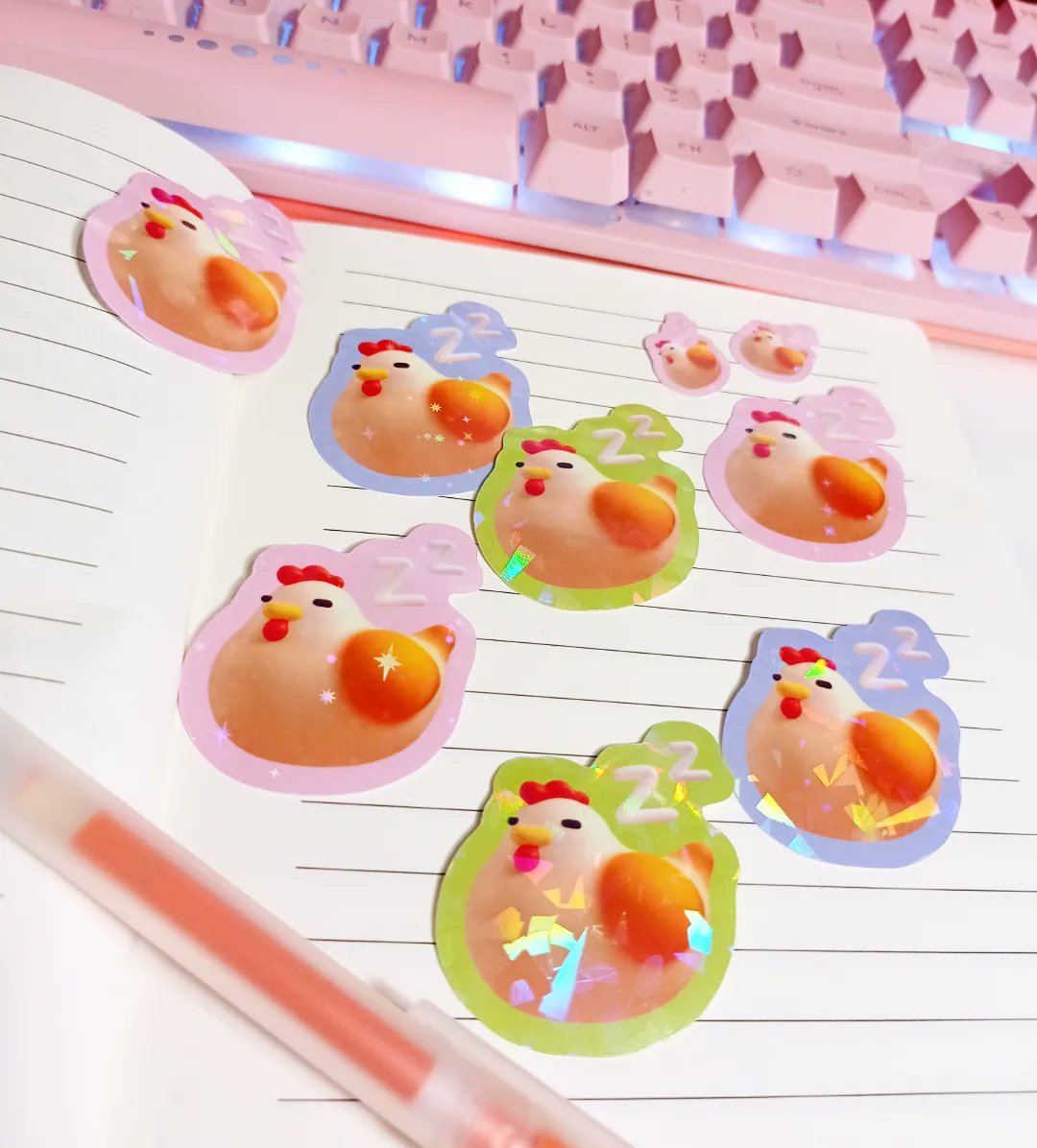 SimiouxSculpt's tweet image. Sleepy chickenz stickers 🐔💤
Next: 🐄 

#stickers #sticker #handmadestickers #chicken #3dsculpting #3dmodel #womp3d #animalstickers #stardewvalley #harvestmoon
