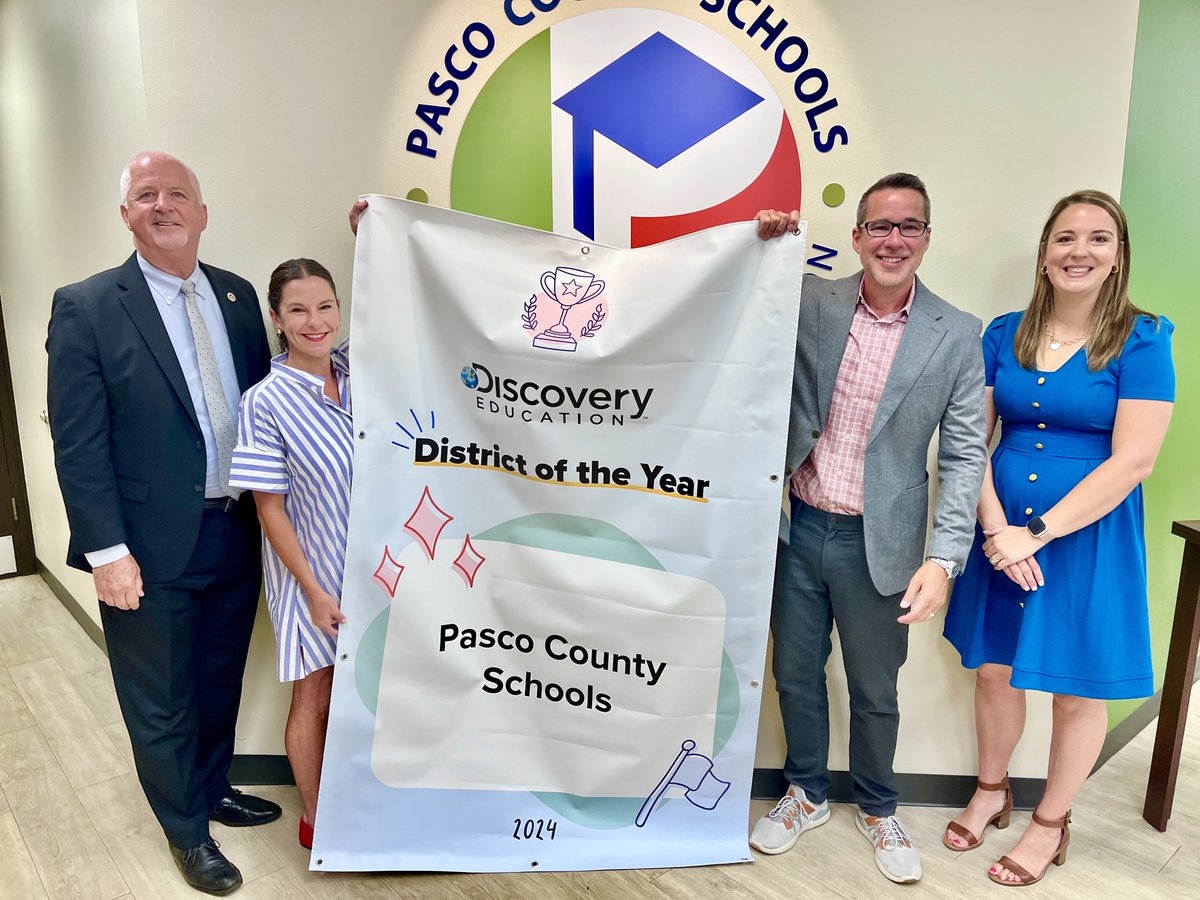 pascoschools's tweet photo. Thank You, Discovery Education!
We are incredibly honored to have been recognized as your 2024 District of the Year!
#DistrictOfTheYear #PascoPride #EducationExcellence #DiscoveryEducation #CommunityStrong https://t.co/RqhCGyRS0C