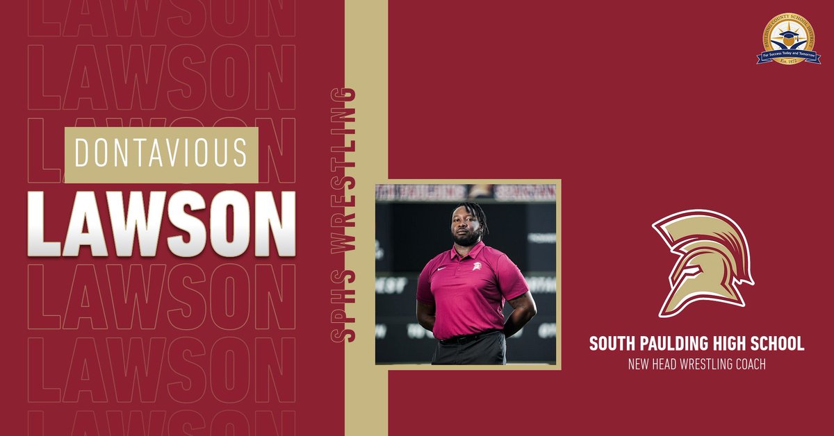 We are happy to announce that Coach Dontavious Lawson will be our new Head Wrestling Coach here on the #SouthSide Coach Lawson was an assistant on the staff last season and is focused on maintaining the level of success the team has earned over the past seasons. <a href="/WrestlingSPHS/">SPHS Spartan Wrestling</a>