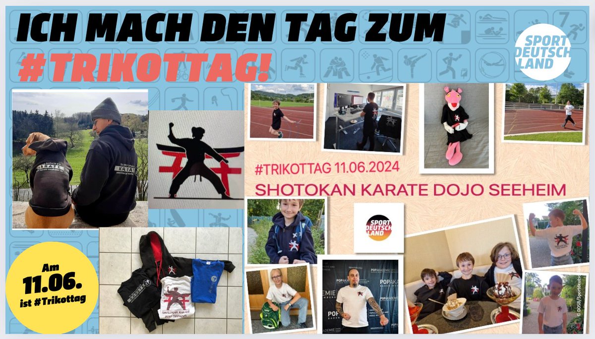 KarateSeeheim's tweet photo. #Trikottag #Sportdeutschland #Karate #Seeheim #wirmachenmit #DOSB @sportdeutschland https://t.co/mFn67O77he