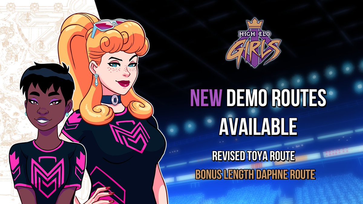 Have you played our UPDATED demo of HIGH ELO GIRLS, our upcoming esports visual novel? ✨

🎮 Join the coolest esports team! (in our opinion)
💜 Hang out with teammates outside of scrims
🏆 Win at friendships, or win The Game. Your choice.