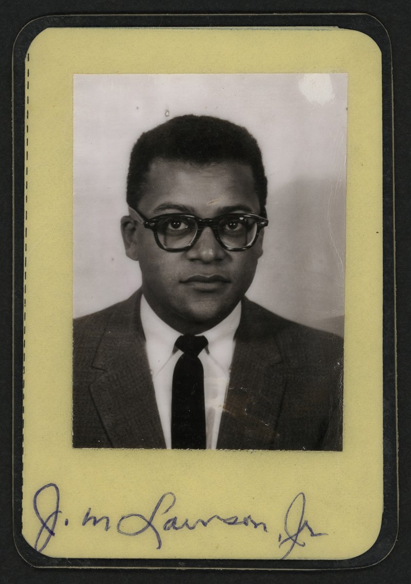 VanderbiltU's tweet photo. Impressed with Vanderbilt and with the cadre of educated African American students in the local Black colleges, Lawson came to Nashville as a staff organizer for the peace-oriented Fellowship of Reconciliation, as well as a @VUDivinity student. https://t.co/hhvHsc94Hd