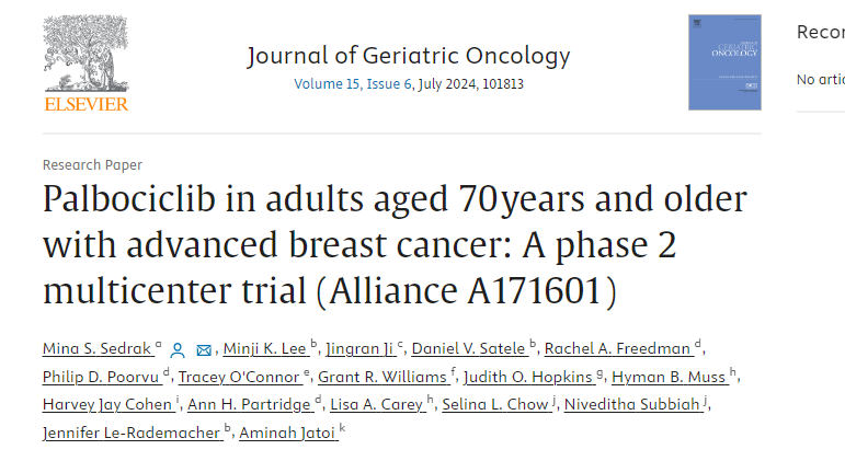 Ramy Sedhom, MD, FASCO (@ramsedhom) on Twitter photo Amazing work by my friend/mentor <a href="/minasedrakmd/">Mina S. Sedrak</a>
This trial is THE prototype for future post-marketing trials designed specifically for older adults #GERIONC
Learning how older pts with cancer tolerate cancer drugs
cc: <a href="/tmprowell/">Tatiana Prowell, MD</a> <a href="/EnriqueSoto8/">Enrique Soto</a> <a href="/RyanNipp/">Ryan Nipp, MD, MPH, MBA, FASCO</a>
sciencedirect.com/science/articl… Amazing work by my friend/mentor <a href="/minasedrakmd/">Mina S. Sedrak</a>
This trial is THE prototype for future post-marketing trials designed specifically for older adults #GERIONC
Learning how older pts with cancer tolerate cancer drugs
cc: <a href="/tmprowell/">Tatiana Prowell, MD</a> <a href="/EnriqueSoto8/">Enrique Soto</a> <a href="/RyanNipp/">Ryan Nipp, MD, MPH, MBA, FASCO</a>
sciencedirect.com/science/articl…