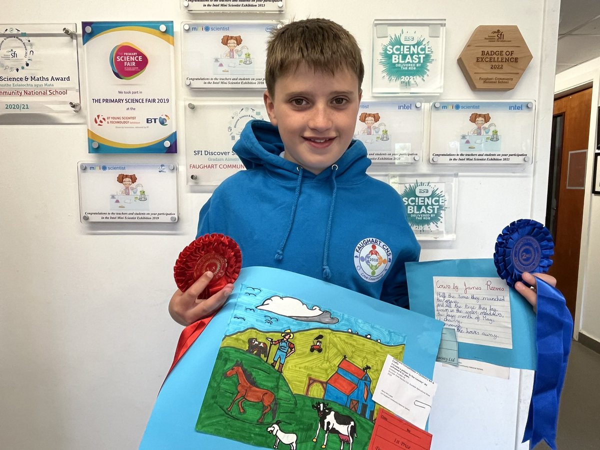 FaughartCNS's tweet photo. Congratulations to our amazing pupils for their outstanding achievements in the Dundalk show! β¨ποΈπ¨ Your exceptional handwriting and fantastic artwork truly shone! ππ #DundalkShow #StudentSuccess https://t.co/u5bpn4BDh8