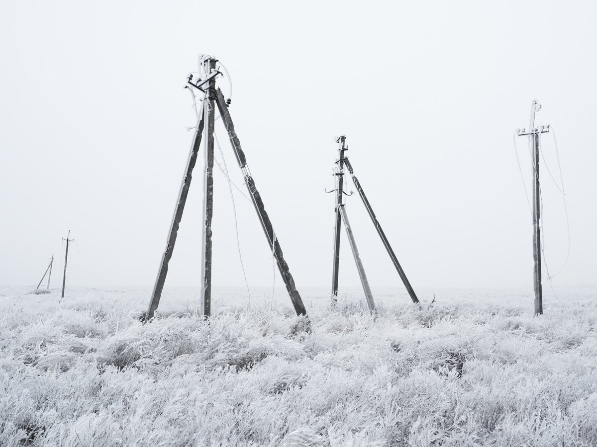 maximdondyuk's tweet photo. A new series capturing the aftermath of the war in Ukraine, a project I’ve been immersed in for the past two winters. Minefields, frost, loneliness, emptiness - each image reflects a meditative state. The work is in the final stages of selection. https://t.co/I5R35xgMeU