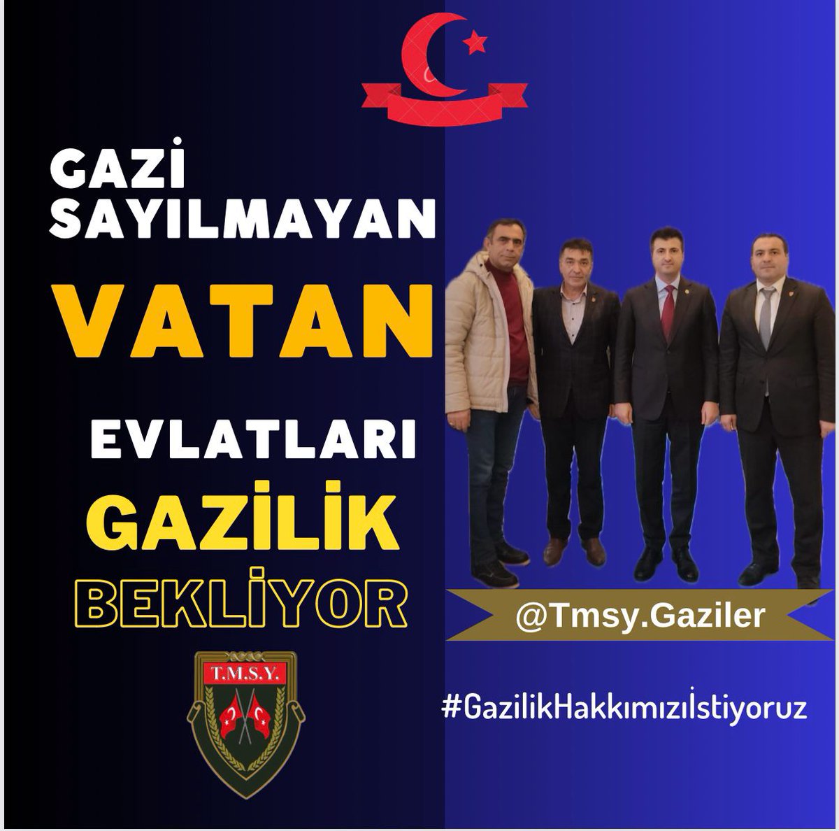 <a href="/celebimehmeta/">Mehmet Ali Çelebi</a> <a href="/temadankara/">TEMAD Genel Başkanlığı</a> <a href="/TesudMerkez/">TESUD Genel Merkez</a> <a href="/sehit_gazi_1915/">Türkiye Şehit Gazi Genel Merkezi</a> <a href="/ErGaziler/">Er Şehit Yakınları Ve Er Gaziler Platformu</a> <a href="/TmsyGaziler/">T.M.S.Y GAZİ SAYILMAYANLAR</a> <a href="/sozpermalulder/">Sözleşmeli Erbaş ve Er Derneği (SÖZPER-MALUL-DER)</a> <a href="/Temudsosyal/">Temud</a> <a href="/EMUJAD06/">EMEKLİ UZMAN JANDARMALAR DERNEĞİ</a> #GazilikHakkımızıİstiyoruz
<a href="/RTErdogan/">Recep Tayyip Erdoğan</a>
<a href="/_cevdetyilmaz/">Cevdet Yılmaz</a> 
<a href="/dbdevletbahceli/">Devlet Bahçeli</a> 
<a href="/MahinurOzdemir/">Mahinur Özdemir Göktaş</a> 
<a href="/deryayanikashb/">Derya Yanık</a>
<a href="/AhmetAYDIN_02/">Ahmet AYDIN</a>
<a href="/VeyselTipioglu/">Veysel TİPİOĞLU🇹🇷</a> 
<a href="/sevansivacioglu/">Sevan Sıvacıoğlu</a> 
<a href="/celebimehmeta/">Mehmet Ali Çelebi</a>
<a href="/avfatmaoncu/">Av.Fatma Öncü</a>
<a href="/ifarukaksu/">İsmail Faruk Aksu</a> 
<a href="/UlviYonter/">Dr.İzzet Ulvi YÖNTER</a>
<a href="/kocakkonuralp/">Konur Alp Koçak</a>
<a href="/SayimMadak/">Dr. Sevim Sayım Madak 🇹🇷</a>
<a href="/leventalyyildiz/">Levent Ali YILDIZ</a>
<a href="/mhrmkurt/">Muharrem KURT</a>