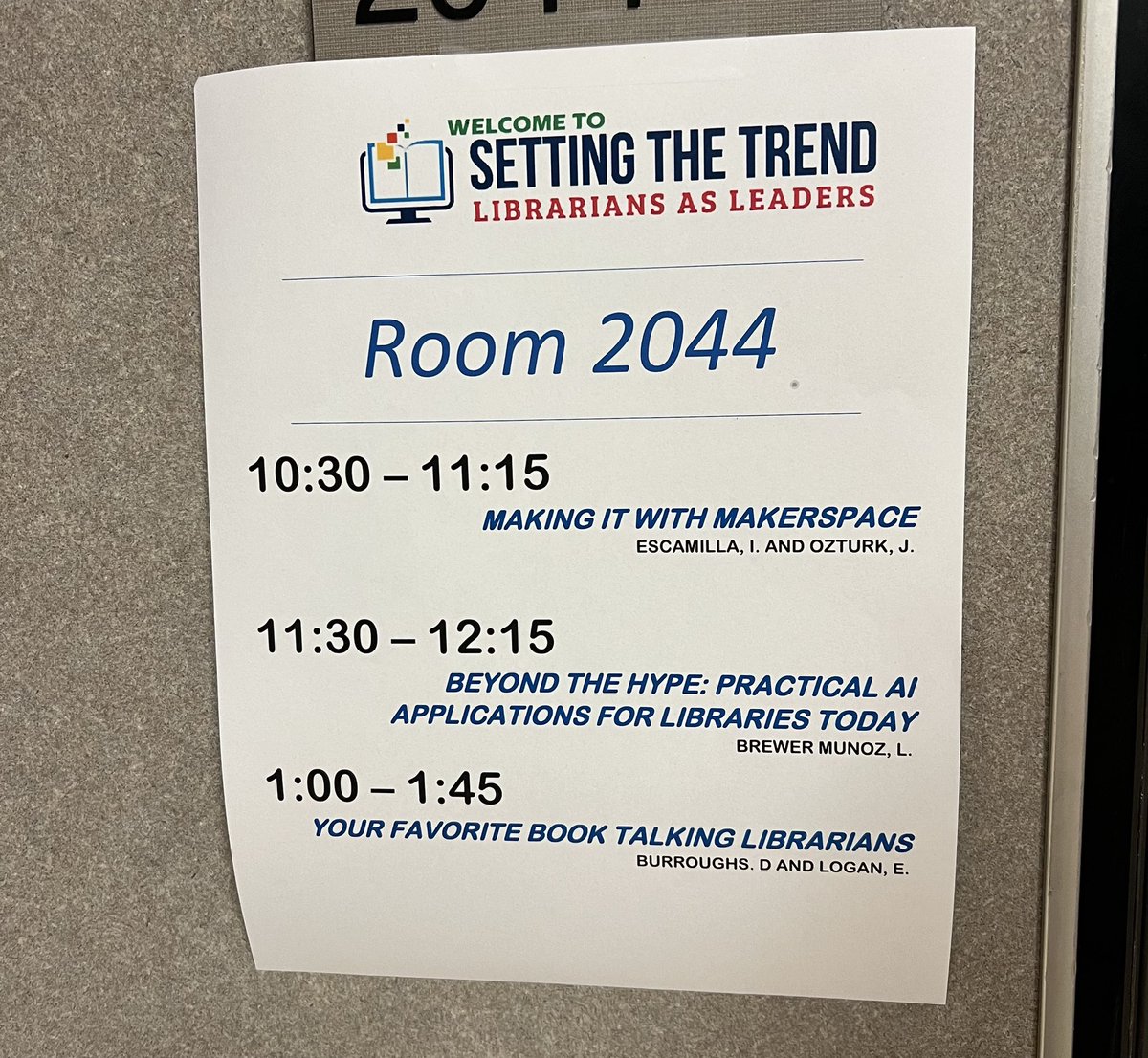 MillerIntLib's tweet photo. Presented today at the “Setting the Trend” Librarian Conference! 🧩♟️🎨 @MillerMavsAISD @PetroskyLibrary @Alief_Libraries https://t.co/OsZnQReDZg