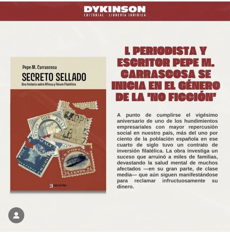Pepe M. Carrascosa (@jmcarrascosa) on Twitter photo El jueves ando por el Retiro, si estás por allí, nos vemos 🖋️ Gracias <a href="/basconfer/">Basconfer libros</a> y <a href="/dykinsonlibros/">Librería - Editorial Dykinson 📚</a> El jueves ando por el Retiro, si estás por allí, nos vemos 🖋️ Gracias <a href="/basconfer/">Basconfer libros</a> y <a href="/dykinsonlibros/">Librería - Editorial Dykinson 📚</a>
