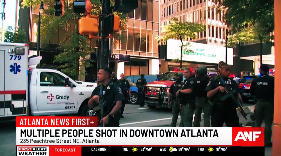 IntelPointAlert's tweet photo. BREAKING: Multiple people shot at Peachtree Center Mall in Downtown Atlanta, Georgia https://t.co/7oQl6euKJH