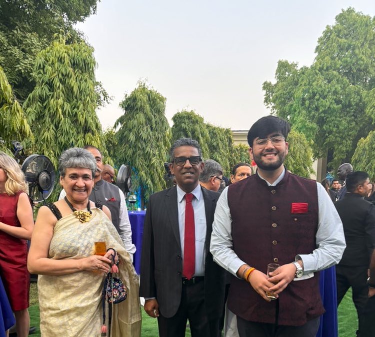 Honoured to have attended the Russian National Day Celebrations today with Foreign Secretary <a href="/AmbVMKwatra/">Amb Vinay Mohan Kwatra</a> as Chief Gst! 
 
Congratulations Your Excellency <a href="/AmbRus_India/">Denis Alipov 🇷🇺</a> on your National Day !
🇷🇺🇮🇳