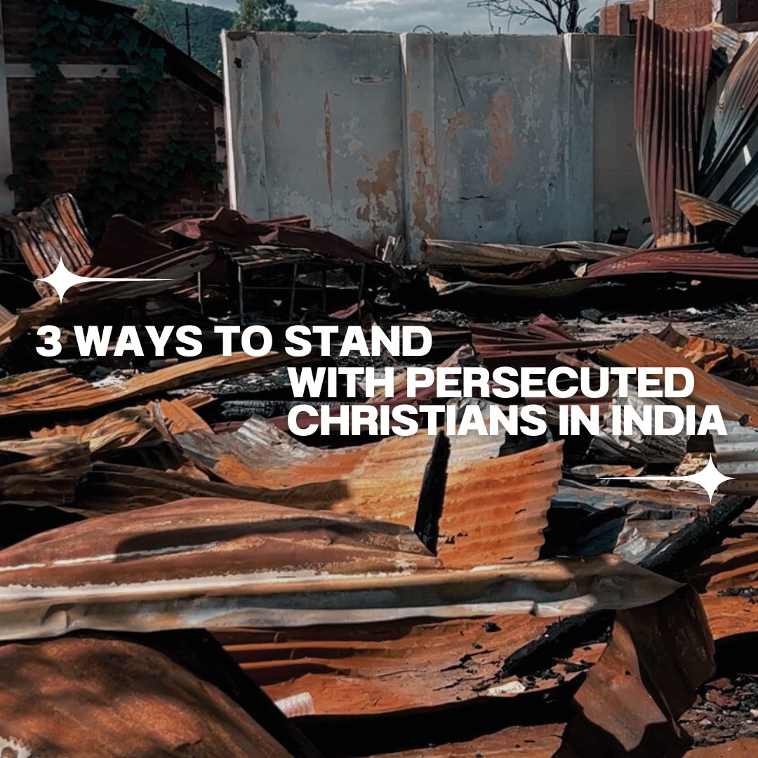 3 Ways to Stand with Persecuted Christians in India 🙏⁣
　⁣
1️⃣ Know: a deadly conflict broke out between a Hindu community and the Christian minority group. Today many persecuted Christians have lost everything.⁣
2️⃣ Pray for peace
3️⃣ Financially help: facesofeurasia.org/may-2024/