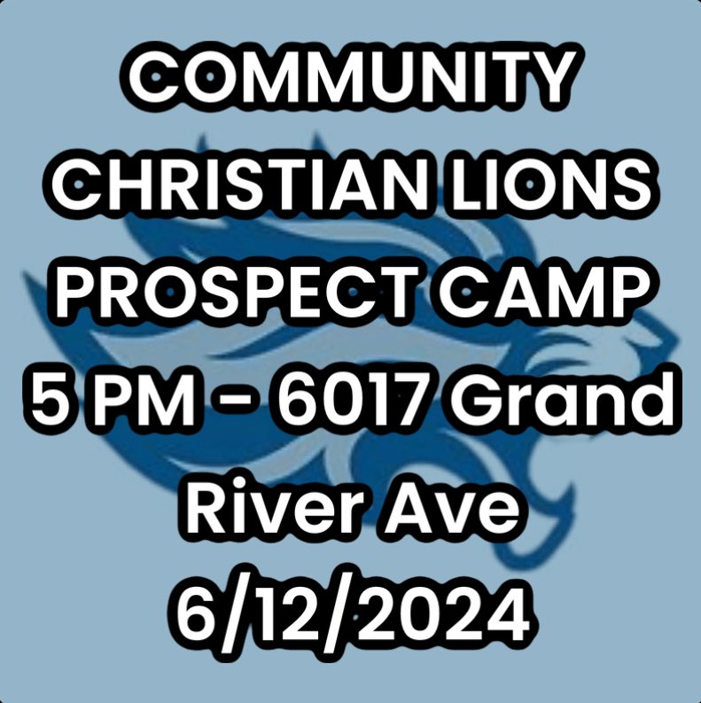 JOIN US!

The Lions are hosting their 2nd prospect camp of the summer! 

Come show off your talent infront of the coaching staff!

#WithDetroit | #Family