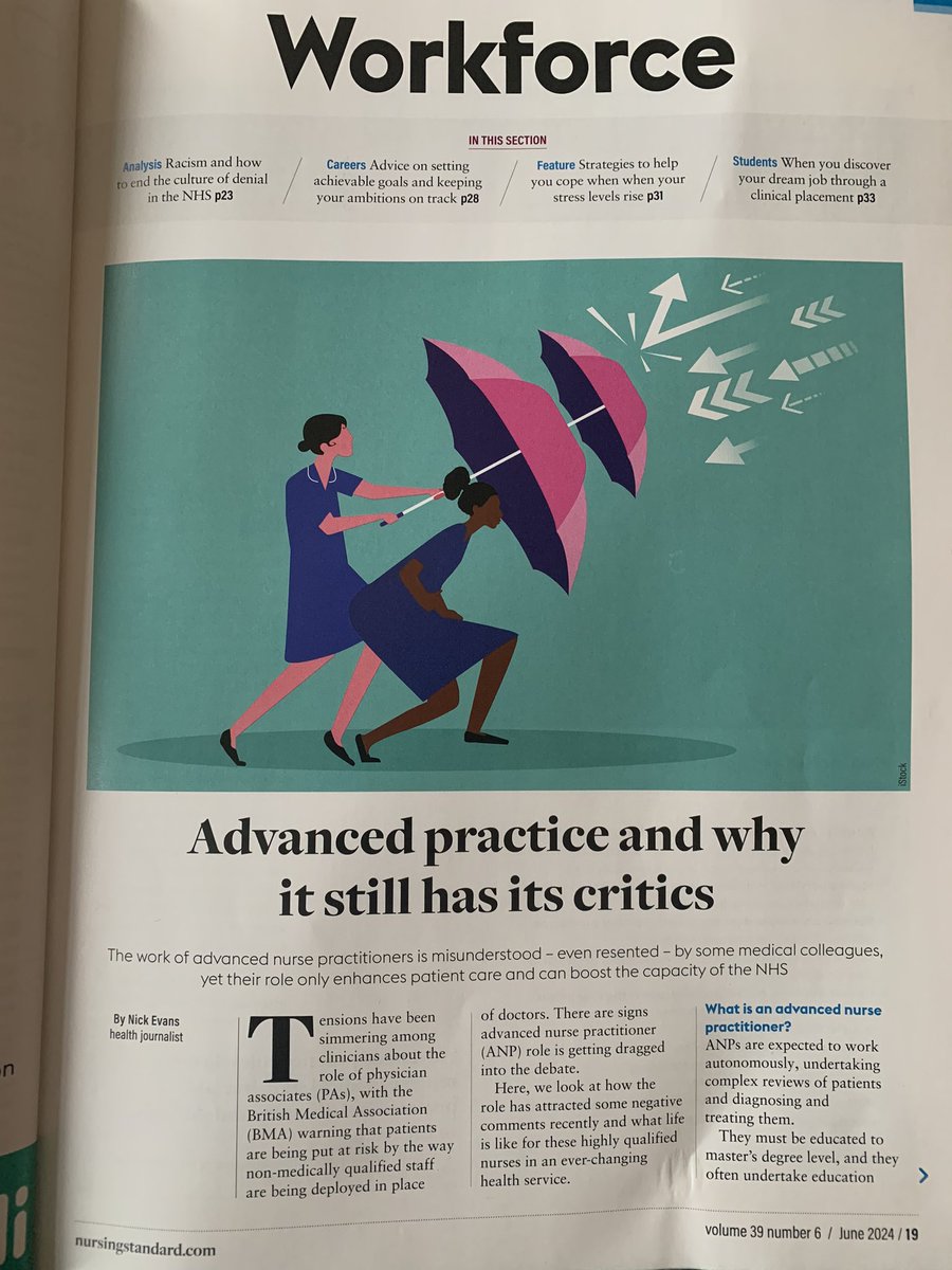 DorsetHealthACP's tweet photo. Interesting journal piece in this months @NurseStandard @rcni reflecting where we are with #advancedpractice. https://t.co/F3Yus484FV