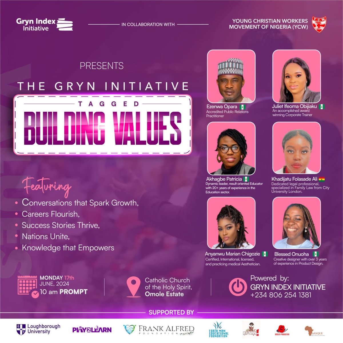 osmart_chapirol's tweet photo. *The Gryn Initiative - Tagged Building Values* 

The Gryn Initiative, is an exciting and transformative event designed to inspire and empower the youth and young minds of today. Taking place on June 17th at the Catholic Church Of Holy Spirit Omole Ikeja Lagos https://t.co/OkXD0shY7j