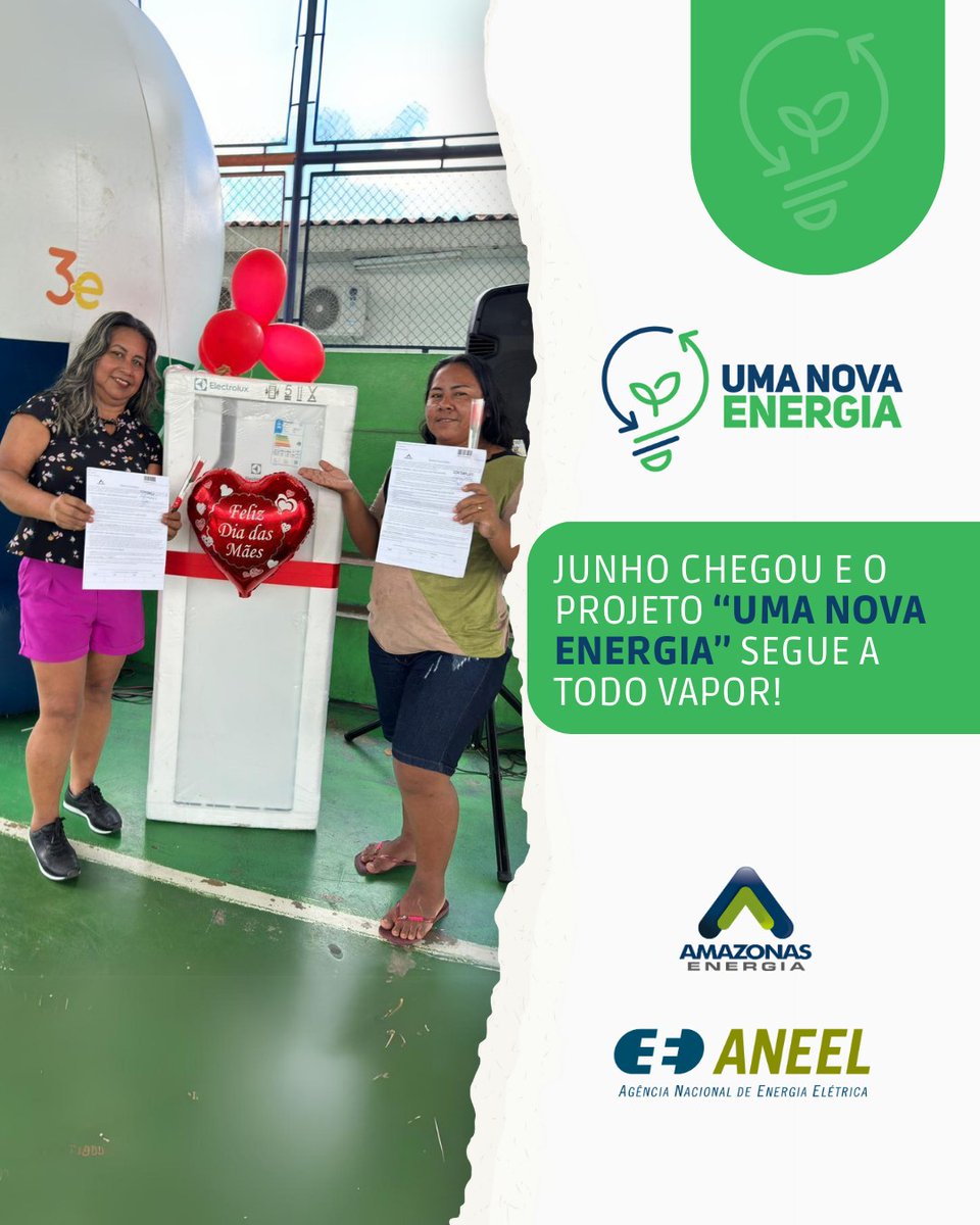 EnergiaAmazonas's tweet photo. 🚀 É MUITA ENTREGA! 🚀

Muitas famílias já estão sendo beneficiadas pelo projeto "Uma Nova Energia"! Para participar, inscreva-se na Tarifa Social.

💡 Saiba mais nos nossos canais digitais ou ligue 0800 701 3001.

#EconomiaDeEnergia #UmaNovaEnergia #AmazonasEnergia #Manaus #AM https://t.co/DdtQJGLFV1