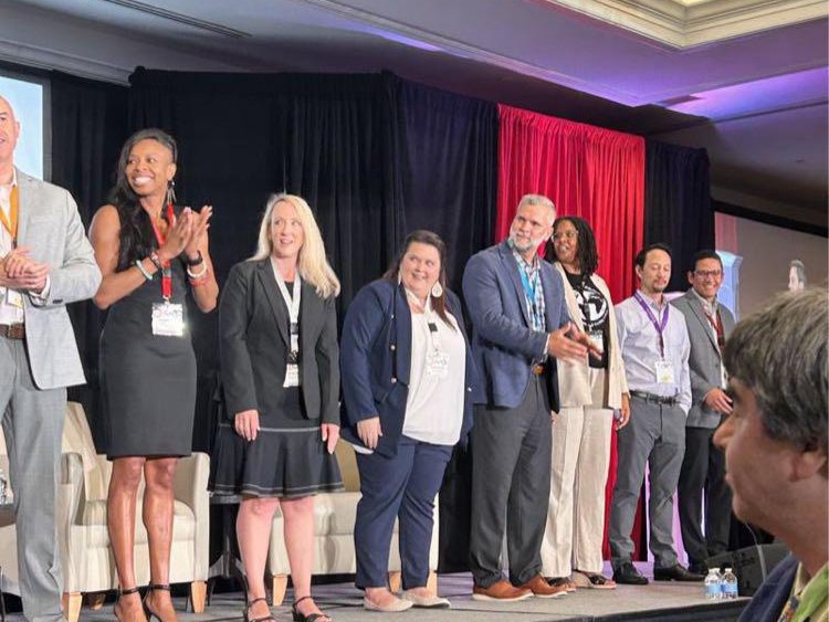 UMGCPresident's tweet photo. Today we kicked off the 2024 @umdglobalcampus Leadership Alignment Summit with enthusiasm. This week is focused on enriching our students’ experiences through innovation and collaboration and is an incredible opportunity to forge deeper connections among the #UMGC team. https://t.co/rYu02S3F7e
