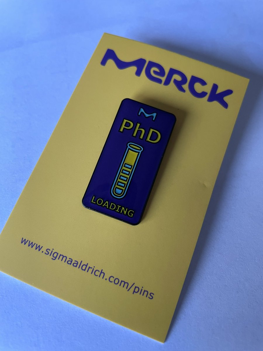 Exciting happy mail today - well timed with the recent submission of my PhD thesis! #merckpins #merck #phdloading #almostthere #phdviva