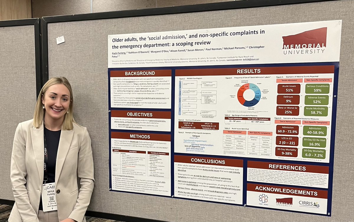 Older adults, the ‘social admission,’ and non-specific complaints in the ED; 

Bottom line is that we shouldn’t use these labels and instead find the acute problem that we’re likely missing, and recognize that this population is high-risk for decline and death.

<a href="/CAEP_Docs/">CAEP</a>