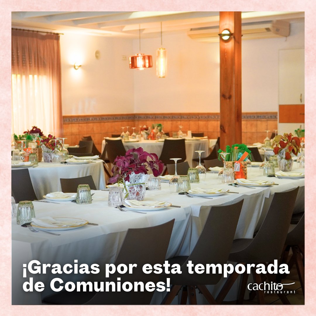 RestCachito's tweet photo. Estamos agradecidos por habernos elegido un año más para celebrar las comuniones de vuestros/as pequeños/as.

Nos encanta formar parte de vuestras celebraciones y ayudaros a hacer que sea un día inolvidable.

👉 Reservas: https://t.co/UZnJPlgOKN

#4familiacachito #comuniones2024 https://t.co/ks5cVU9X7A