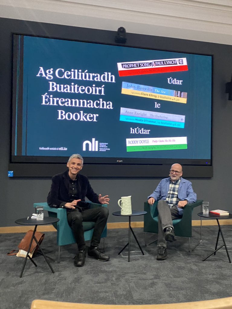 What is the collective noun for Doyles? 
A fantastic finish to <a href="/NLIreland/">National Library of Ireland</a> Booker Series with Roddy Doyle and Rob Doyle <a href="/RobDoyle1/">Rob Doyle</a>
