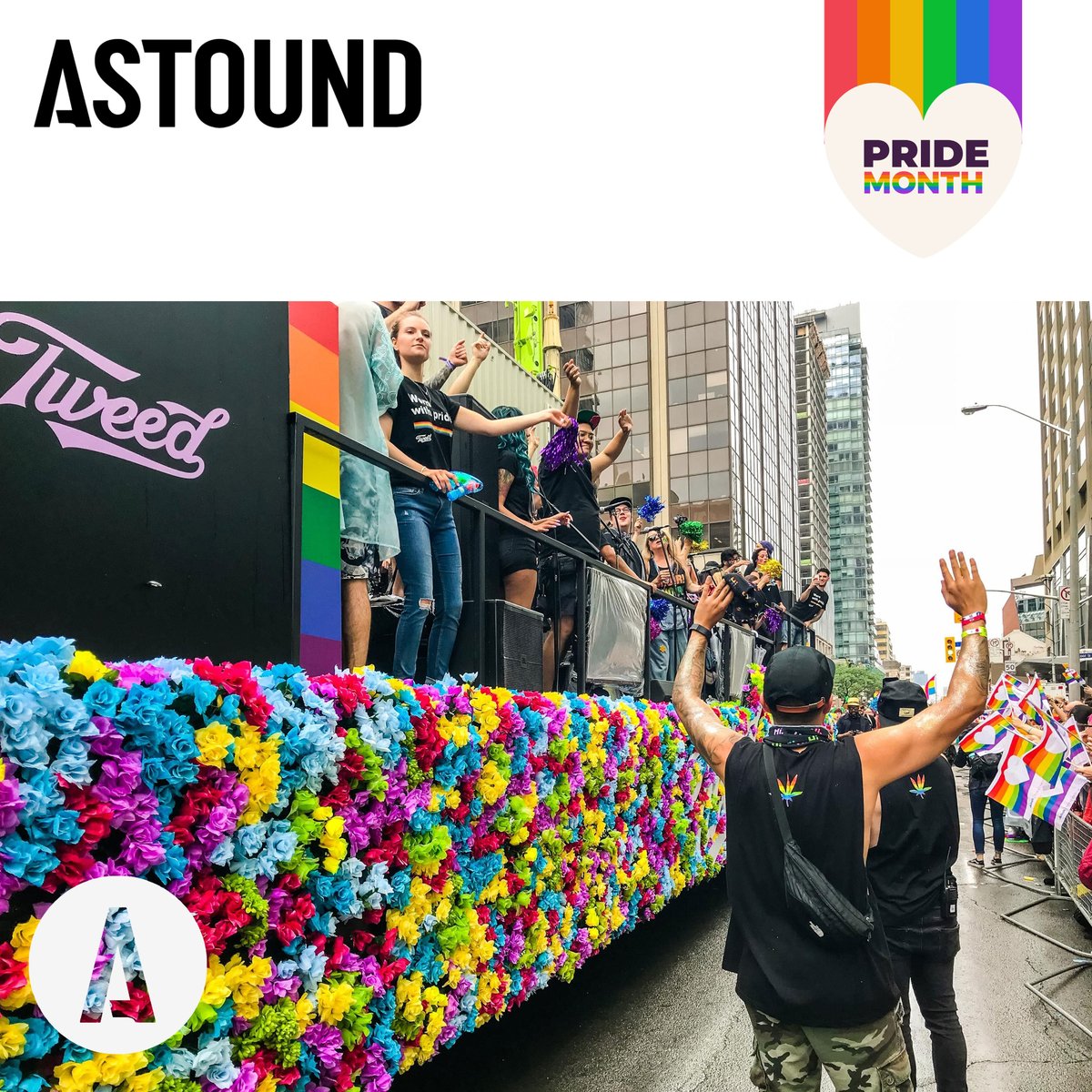 ASTOUND was proud to support our client <a href="/TweedInc/">Tweed</a> by building their float for their community's Pride Parade.

#PrideParade #LGBTQCommunity #LoveIsLove #PrideFloat #SupportingPride #ASTOUNDxTweed
#EqualityForAll #PrideCelebration #CommunitySupport #DiversityAndInclusion
