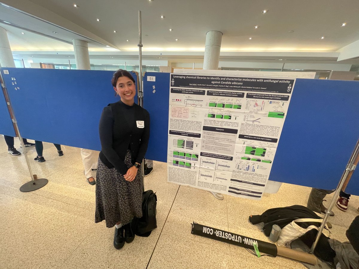CowenLab's tweet image. Some of our talented trainees @UofTEPIC 2024 Microbiology and Infectious Diseases Research Day highlighting some of our chemical biology projects focused on characterizing novel antifungal compounds