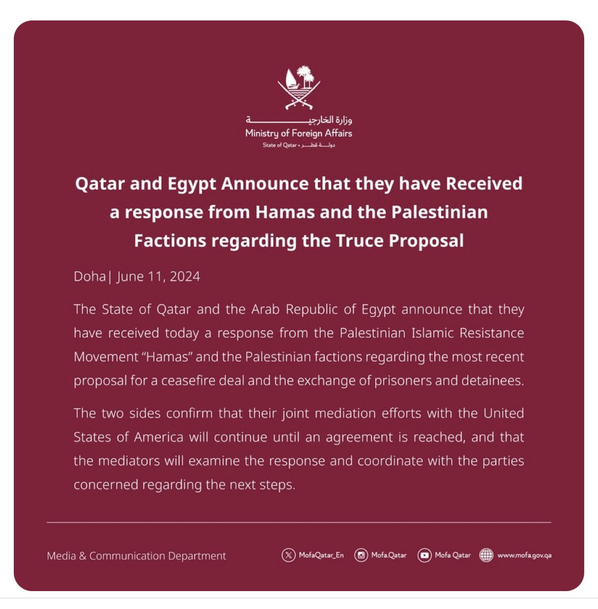 Hamas says it’s ready to “deal positively” with Gaza ceasefire plan, but wants commitment to end goals of permanent ceasefire &amp; withdrawal of all Israeli forces.