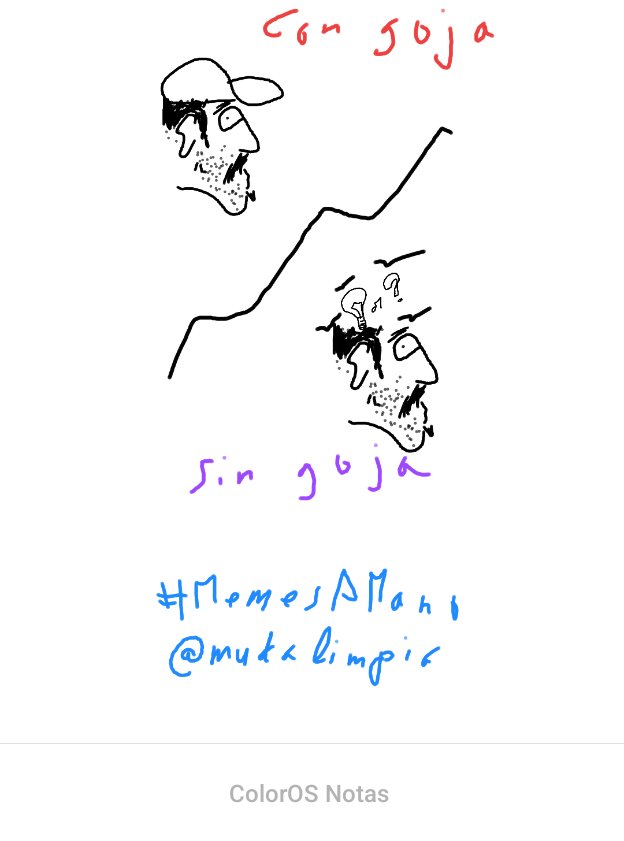 mudalimpia's tweet photo. ¡Venga, memeamanoistas, que hoy lo entrego a tiempo!
Admirar 😂😂😂 este doble autorretrato* #ConGoja/#SinGoja que me he currado para el #MemesAMano de hoy.
*Cualquier parecido con mi persona es pura coincidencia. https://t.co/JfgkTO57Y8