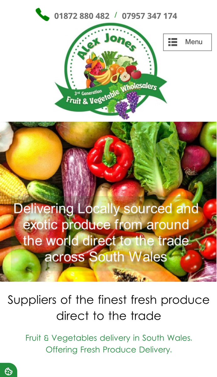 Viewwebdesign's tweet image. website with domain &amp;amp; hosting package for the Alex Jones Fruit &amp;amp; Veg #websitedesign #thankyou #madeinwales