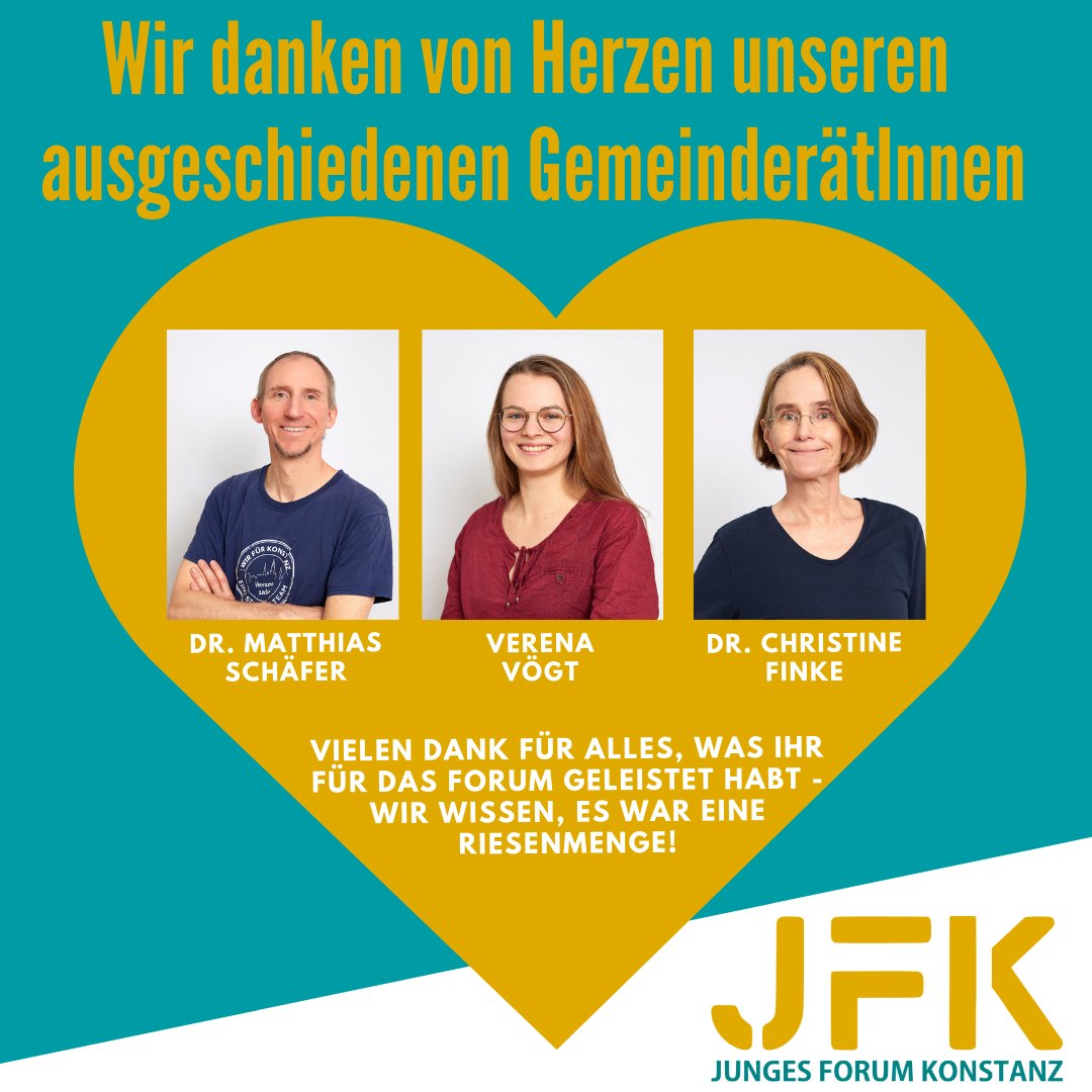 Es waren viele Jahre, in denen ihr für uns im Rat wart, und in denen wir mit euch viel bewegen konnten. Ganz herzlichen Dank euch dreien! @Mama_arbeitet
