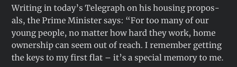 Funniest thing I read so far. Either he got his first flat on his 5th birthday or he defined flat as the whole building. Utter bs