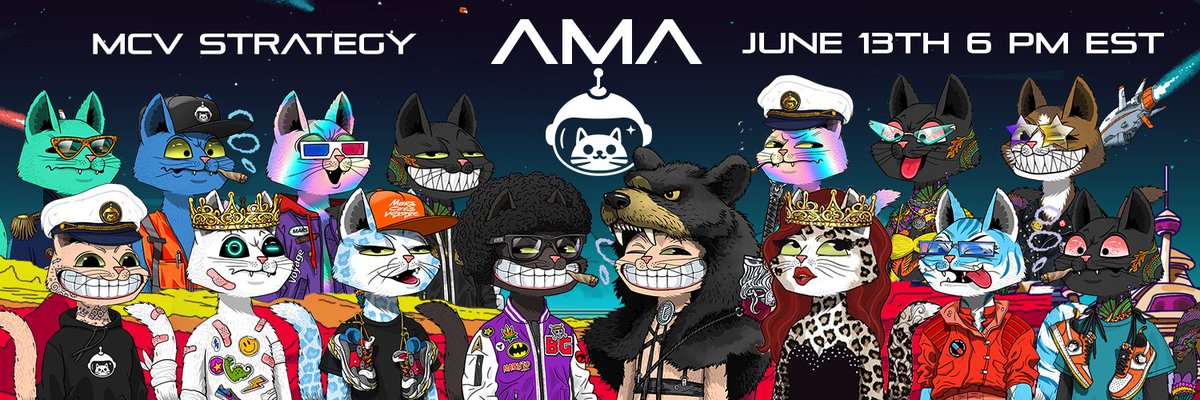 📢 We got a big AMA this Thursday 

To make sure as many of you degens show up we're giving away some juicy NFT prizes! 

Here is the giveaway structure 👇
- 15 mins in: OG MCV NFT w/ SST (Top Tier)
- 45 min mark: RARE MTZK NFT
- End: Cream Cat Ordinal Inscription 

See you there