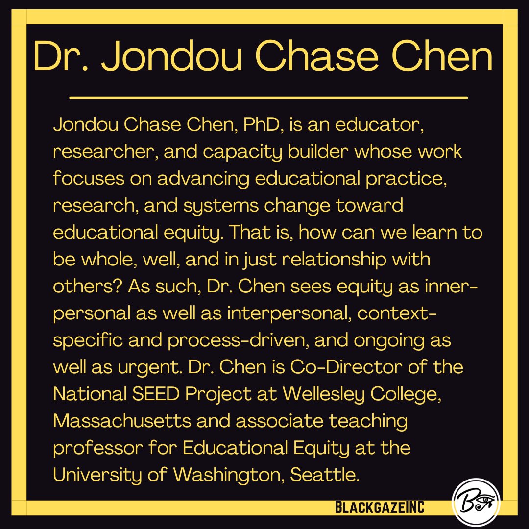 And another one…We got Dr. Jondou Chase Chen in The Centering Blackness in Teacher Education through the use of African American Digital Archives Institute. We can’t wait to learn from you! #blackgaze