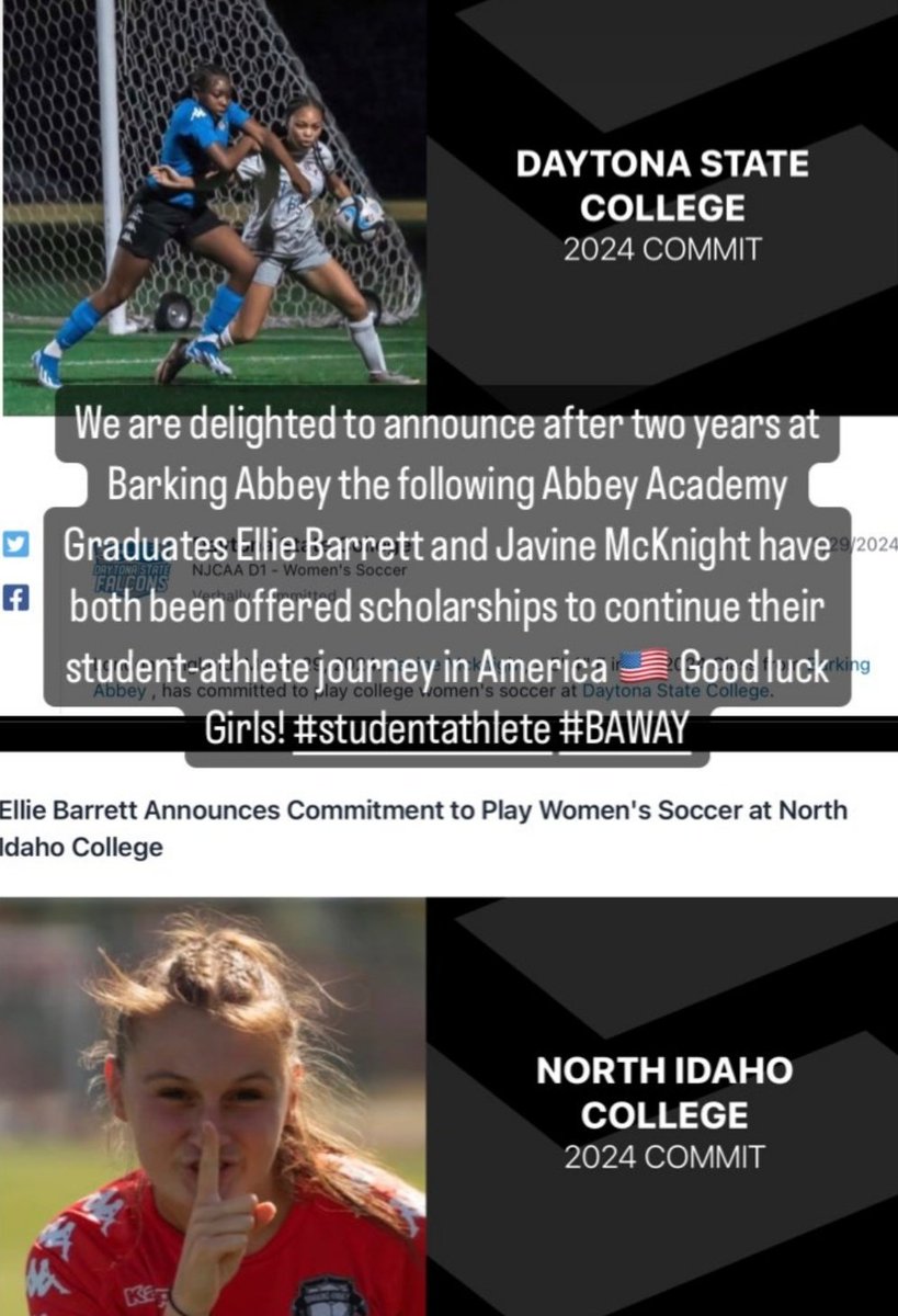 AbbeyFootball's tweet image. It's that time of the year where we say goodbye to our Year 13 girls as they finish their final exams. Good luck to Javine and Ellie who have both gained scholarships and are to continue to develop as student-athletes in  🇱🇷 for another two years. #BAWAY #realpathways