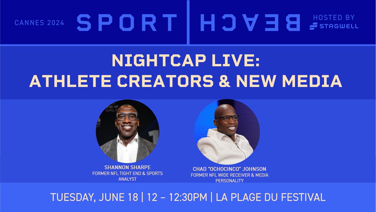 NightcapShow_'s tweet photo. Unc &amp; Ocho are excited to be speaking at Sport Beach hosted by @stagwell NEXT Tuesday in France 🇫🇷🔥 https://t.co/mEnfyHldKD
