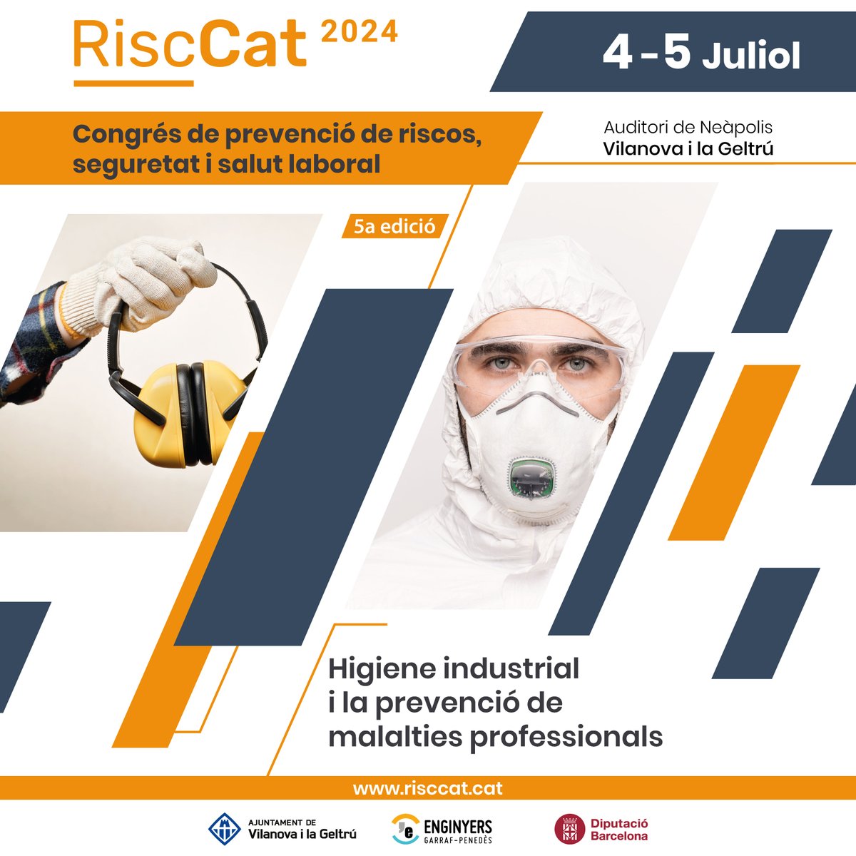CETIVG's tweet photo. 📅 El proper 4 i 5 de juliol tindrà lloc el congrés sobre #PRL #RiscCat. Aquesta cinquena edició centrarà el seu eix principal en la Higiene Industrial i la Prevenció de Malalties Professionals 🛡️🦺.
👉 Fes la teva inscripció online a https://t.co/gXVCMoHFi3 🖥️. https://t.co/a5z8P5PkIf