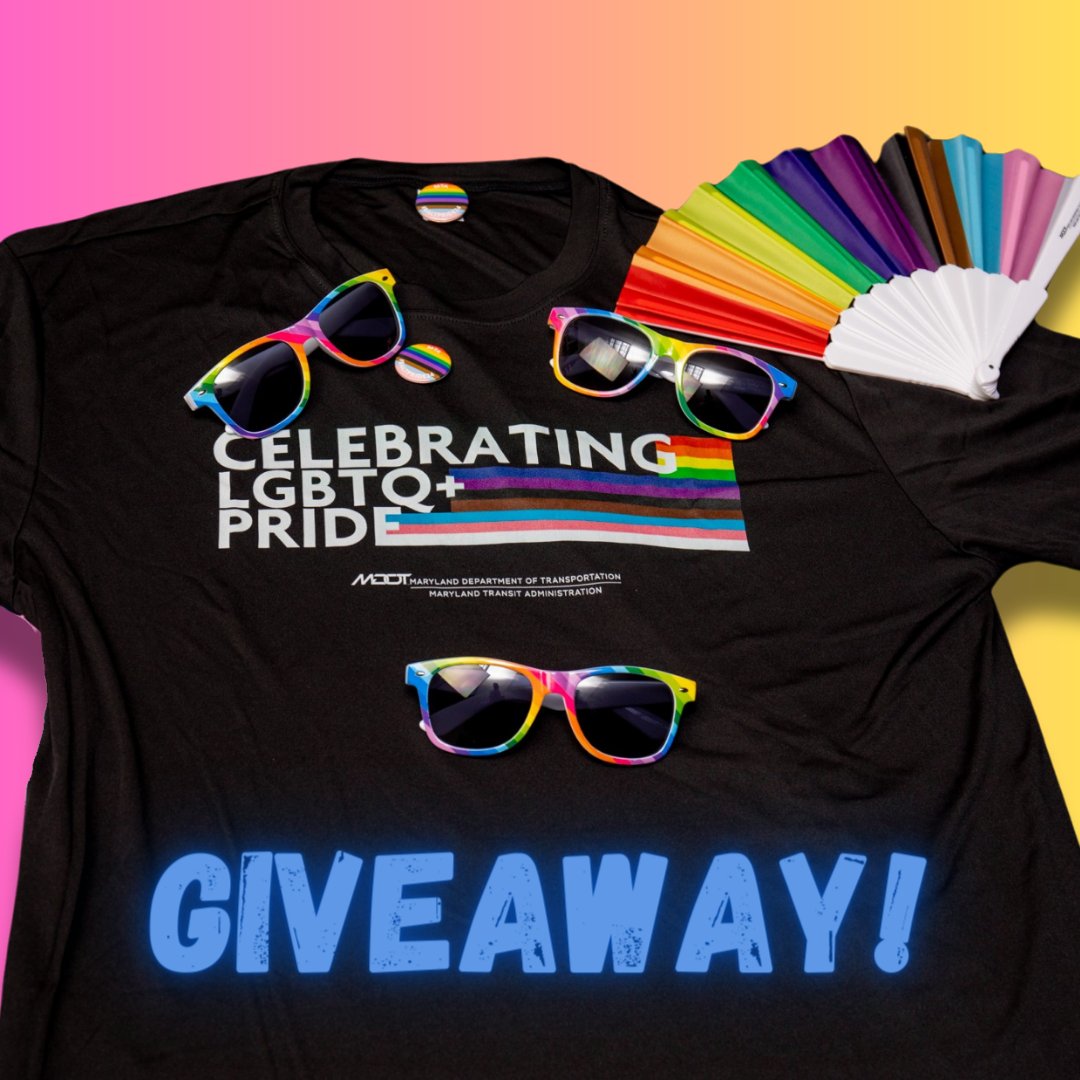 mtamaryland's tweet photo. Win an MTA pride pack! Follow @MTAMaryland on Instagram or visit https://t.co/0XDBMTPtPi to enter our #MTARideWithPride contest. https://t.co/1AwYCzOrQI
