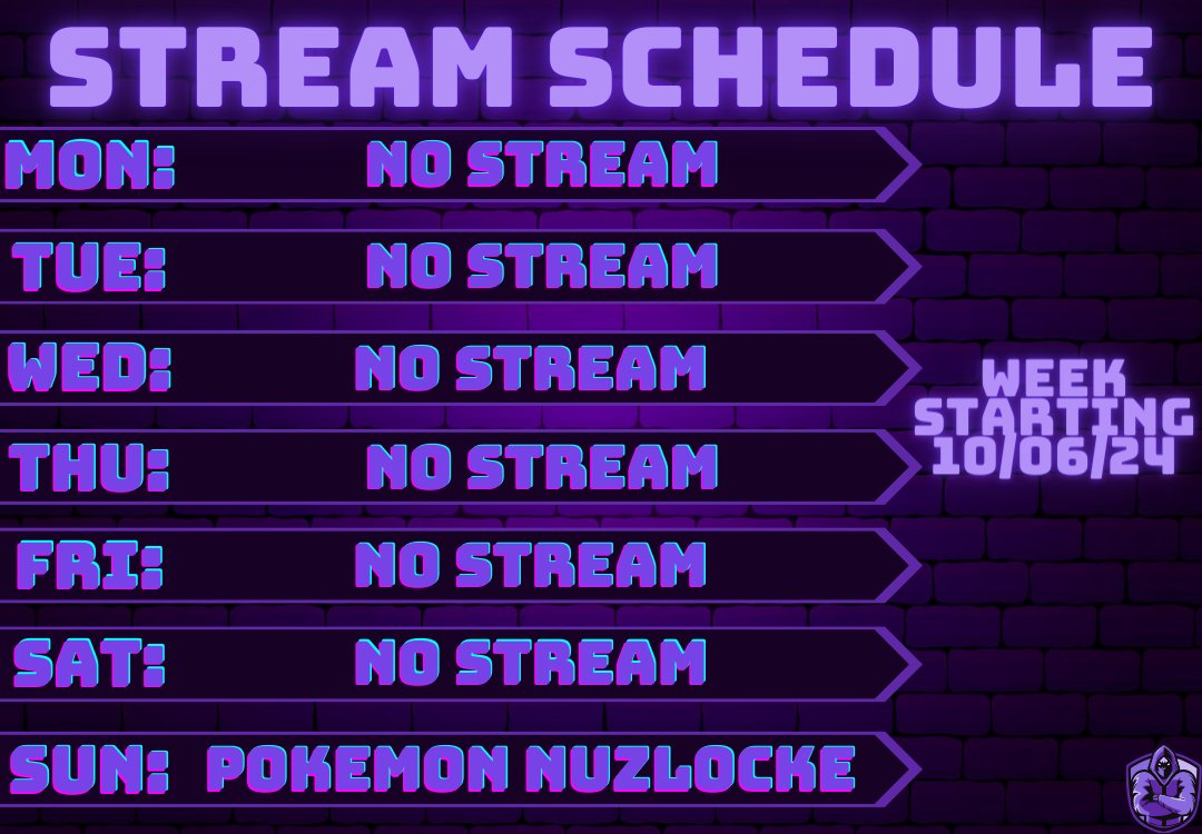 STREAM SCHEDULE FOR THIS WEEK!
We go again with another #Pokémon insurgence stream on my #YouTube channel this Sunday. Let's see if we can make the first Gym!
#Vtuber